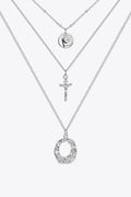3-Piece 18K Gold-Plated Pendant Necklace