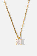 Rhinestone Pendant Gold-Plated Necklace