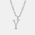 Titanium Steel Letter Pendant Necklace