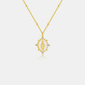 18K Gold-Plated Spring Ring Closure Pendant Necklace