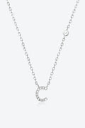A To F Zircon 925 Sterling Silver Necklace