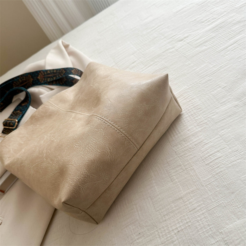 PU Leather Adjustable Strap Shoulder Bag