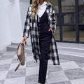 Buffalo Check Print Single Breasted Coat