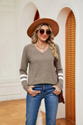 V-Neck Long Sleeve T-Shirt