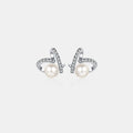 Pearl Moissanite 925 Sterling Silver Earrings
