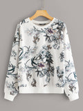Botanical Print Sweatshirt