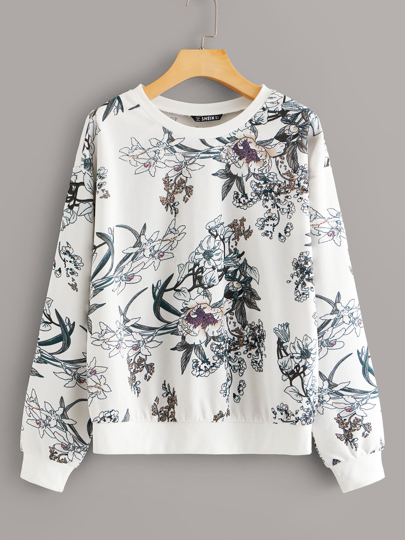 Botanical Print Sweatshirt