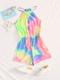 Tween Girl Halterneck Tie Dye Romper