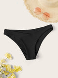Swim Summer Beach Solid Cheeky Bikini Panty