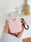 Light Pink AirPods Case Cover Soft TPU Protective Cover Compatible With Apple AirPods 1/2 AirPods Pro