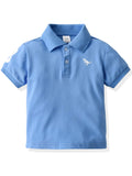 Young Boy Dinosaur Embroidery Polo Shirt