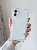 Clear Phone Case With Card Slot Compatible With IPhone 11,IPhone 13,IPhone 14 Pro Max