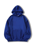 Solid Kangaroo Pocket Thermal Lined Hoodie