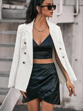 BIZwear Double Breasted Decor Pocket Blazer Workwear