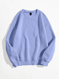 Solid Round Neck Sweatshirt