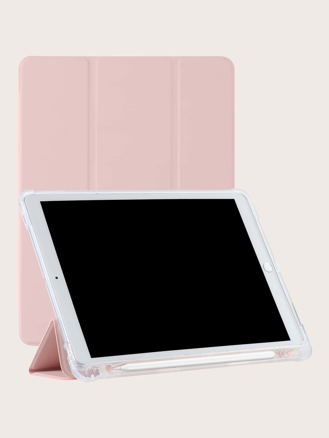 IPad Stylus Slot Shockproof Protective Case, TPU Soft Shell Simple/Casual/Hot Selling IPad Folding Tablet Cover, Suitable For IPad Mini4/5/Mini6/9.7/10.2/10.5/10.9/10th Gen/11-Inch/12.9-Inch/Air 11-In.(M2)-2024/Air 13-In.(M2)-2024/Pro 13-In.(M4)-2024/Pro