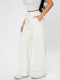 Drawstring Waist Slant Pocket Spring Clothes Sweatpants