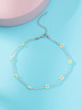 Toddler Girls Flower Decor Beaded Necklace