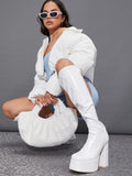 Vegan Leather Over-the-Knee Platform Boots