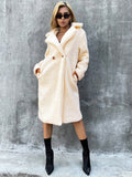 Eilly Bazar Double Button Teddy Midi Coat