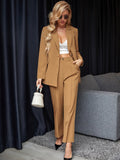 Frenchy Single Breasted Blazer & Seam Detail Tailored Pants