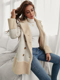 Frenchy Teddy Lined Double Breasted Coat