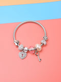 Girls Heart Charm Bracelet