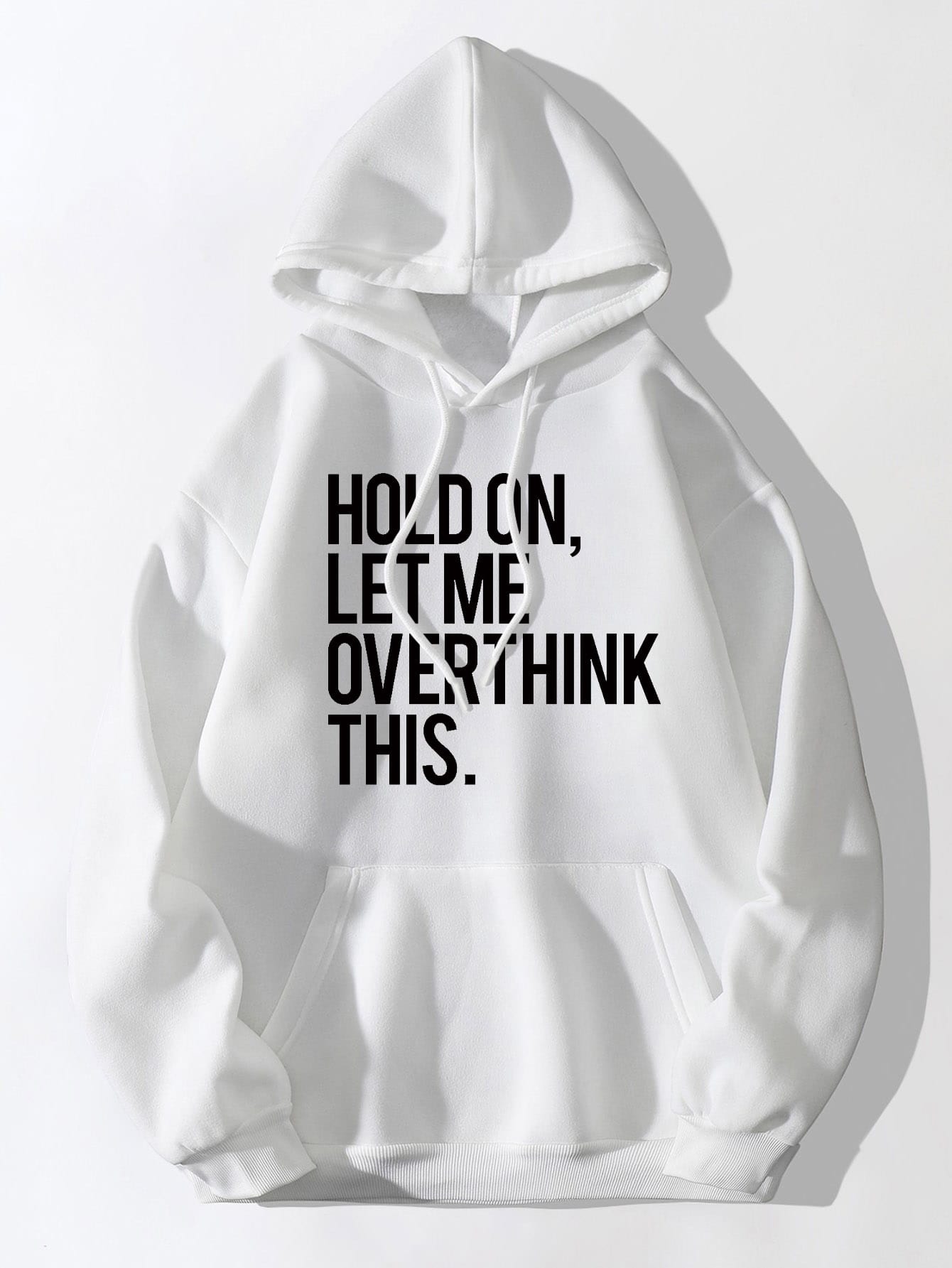 Slogan Graphic Kangaroo Pocket Hoodie