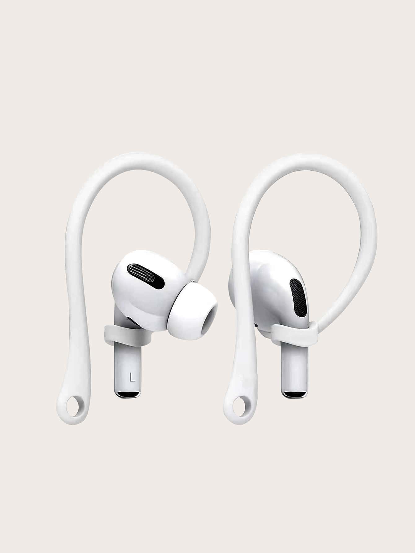 A Pair Of Earhooks Compatible With Apple Earphones,Professional Anti-Slip Silicone Earbuds Tips, Without Earphones
