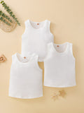Young Boy 3pcs Solid Tank Top