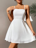 Criss-cross Tie Backless Cami Dress