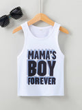 Young Boy Slogan Graphic Tank Top