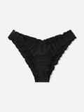 Swim Summer Beach Plain Lettuce Trim Bikini Bottom