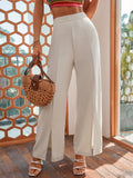 Split Hem Wide Leg Pants