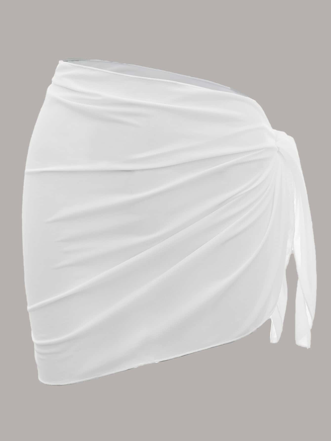 Swim Summer Beach Plain Knot Side Beach Skirt