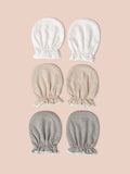 3pairs Baby Solid Gloves