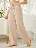 Knot Waist Wide Leg Pants