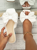 Bow Decor Slide Sandals