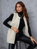Double Pocket Vest Teddy Coat