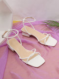 Women Ankle Strap Heeled Sandals, Fashionable Outdoor Women Sandals