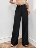 Frenchy Solid Wide Leg Pants