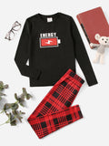 Tween Boy Lightning & Letter Graphic Snug Fit PJ Set