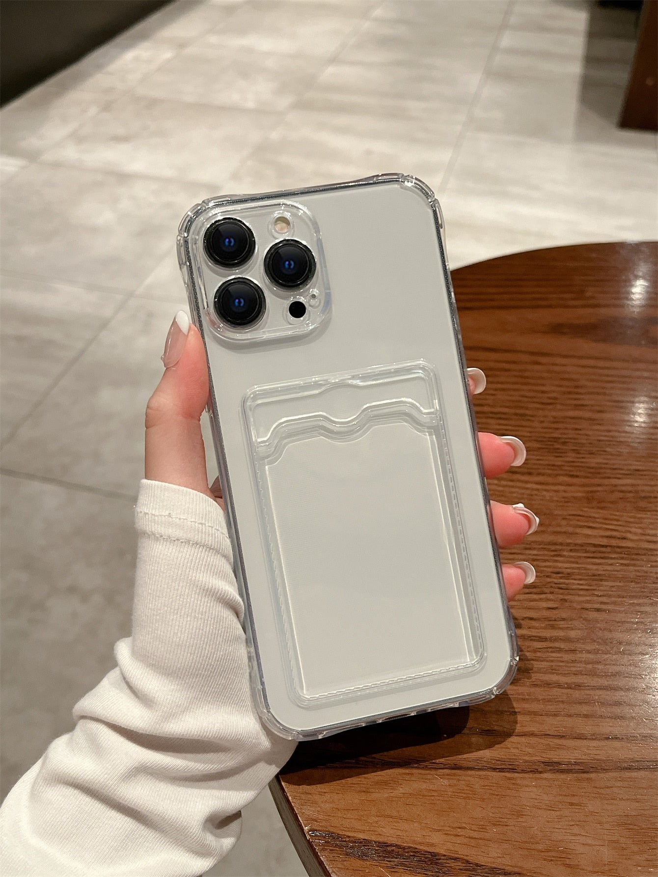 Clear Phone Case With Card Slot Compatible With IPhone 11,IPhone 13,IPhone 14 Pro Max