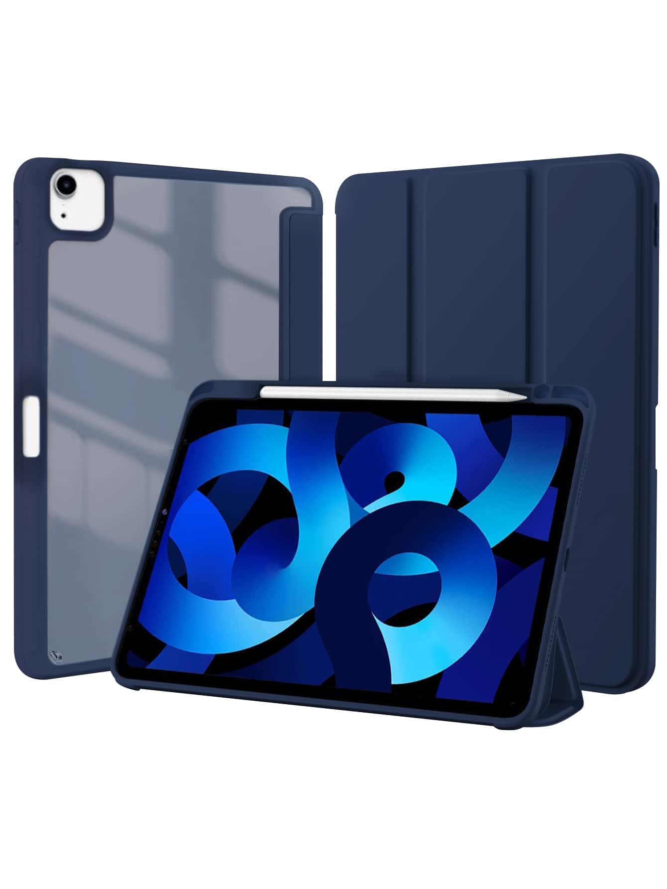 Acrylic Anti-Drop IPad Protective Case With Pencil Holder, Suitable For IPad Mini 4/5/6, 9.7, 10.2, 10.5, IPad Air 4/5, IPad 10th, 10.9, IPad Pro 11, Air 11(M2), Air 13(M2), Pro 11(M4), Pro 13(M4) 12.9-Inch (Some Models With Lens Frame)