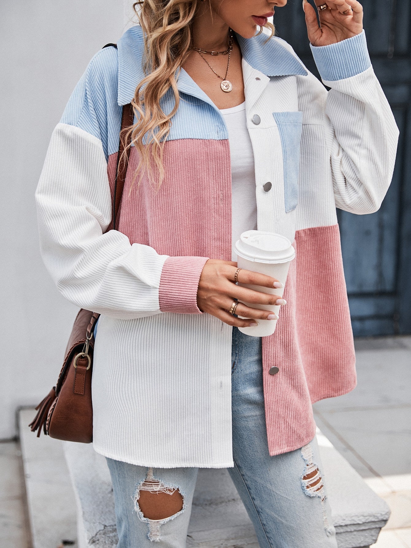 Cut And Sew Drop Shoulder Coat