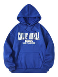 Letter Graphic Thermal Lined Drawstring Hoodie