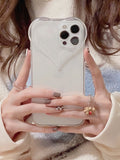 Heart-shape Clear Phone Case compatible with iphone 15/15 Pro Max/15 Pro/15 Plus/11/12/13/14 Pro Max/xs/xr/11 Pro/11 Pro Max/12 Pro/12 Pro Max/13 Pro/13 Pro Max/7 Plus/14 Pro/14 Pro Max/14 Plus/7 Plus/8 Plus/8/se2, Soft