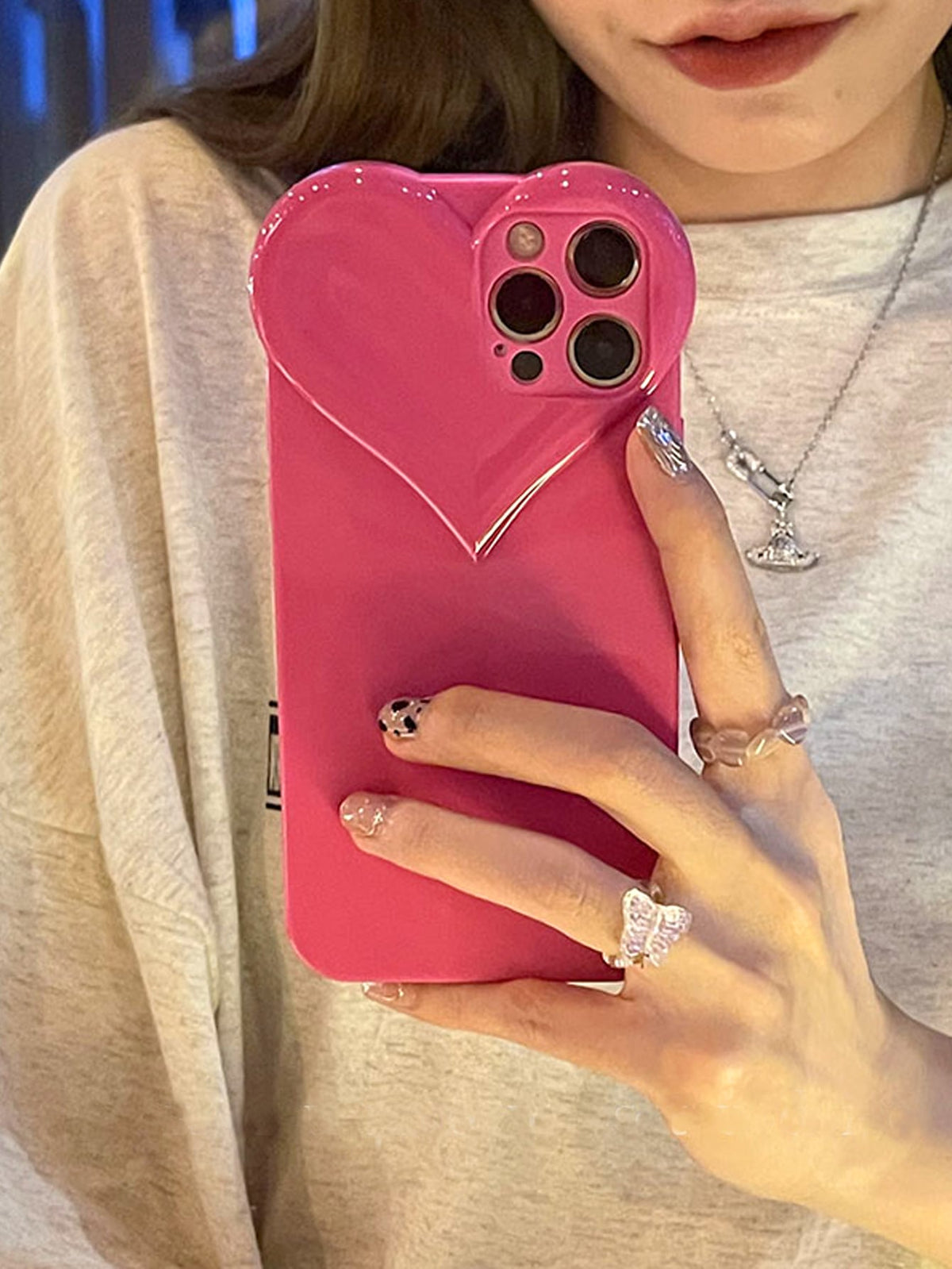 Heart-shape Clear Phone Case compatible with iphone 15/15 Pro Max/15 Pro/15 Plus/11/12/13/14 Pro Max/xs/xr/11 Pro/11 Pro Max/12 Pro/12 Pro Max/13 Pro/13 Pro Max/7 Plus/14 Pro/14 Pro Max/14 Plus/7 Plus/8 Plus/8/se2, Soft