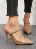 Women's Summer New Fashion Open Toe High Heeled Sandals, Khaki
