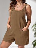 Plus Pocket Patched Romper